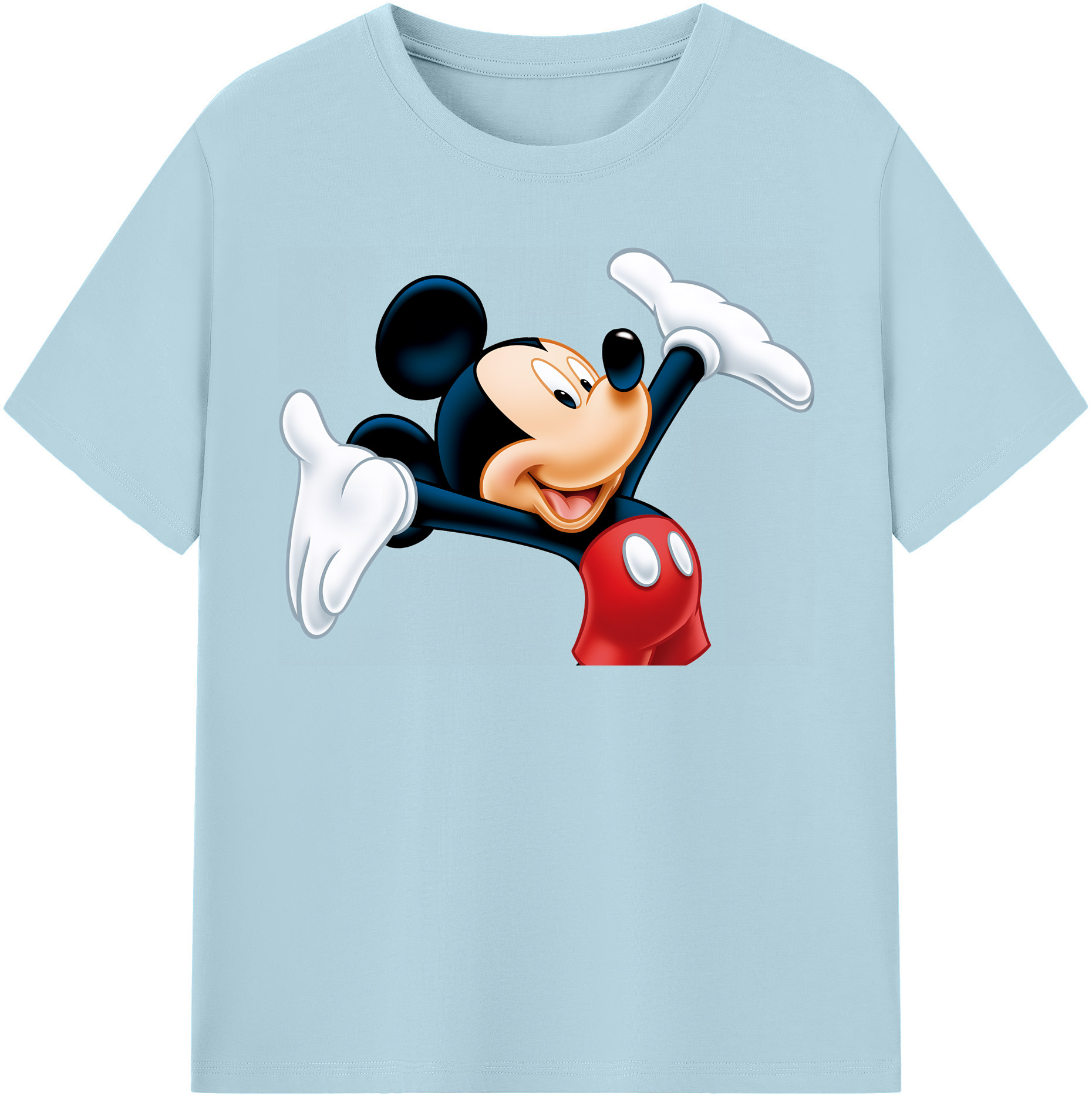 （画像用） ミッキーマウス Mickey Mouse 綿100％半袖Tシャツ（フロントプリント）